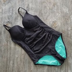 Black one piece swimsuit
